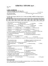 Kiểm tra 1 tiết sinh. lớp 6